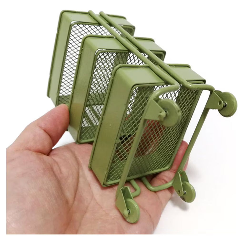 SDFGTstore 3 Tiers Mini Trolley Storage Rack Collection Accessories Miniature Storage Cart